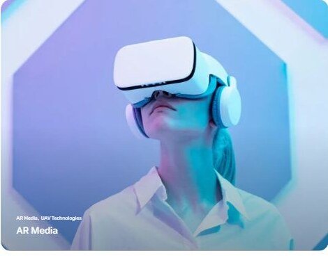 Person using a virtual reality headset